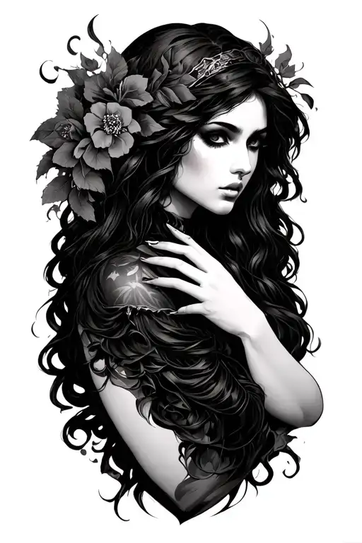 Lilith Seductive Look In Shroud