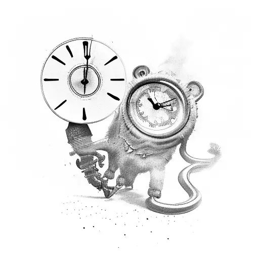 Clock And Electric Pole