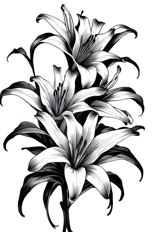 Tiger Lilies Blooming Along