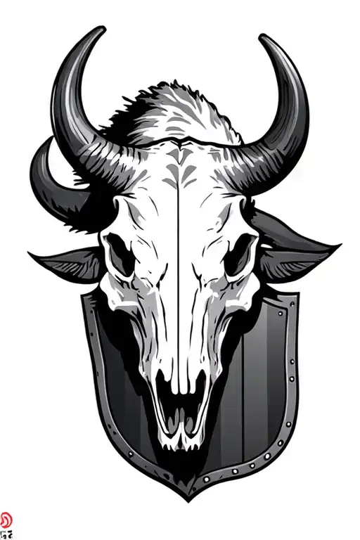 Shield Water Buffalo Skull