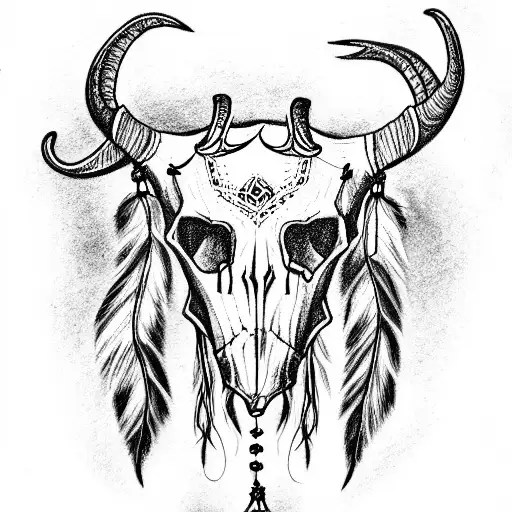 Goat Skull Dreamcatcher