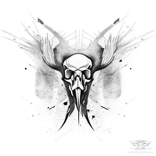 Animal Skull Crow Spider