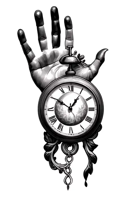 Birth Clock With Hand Print