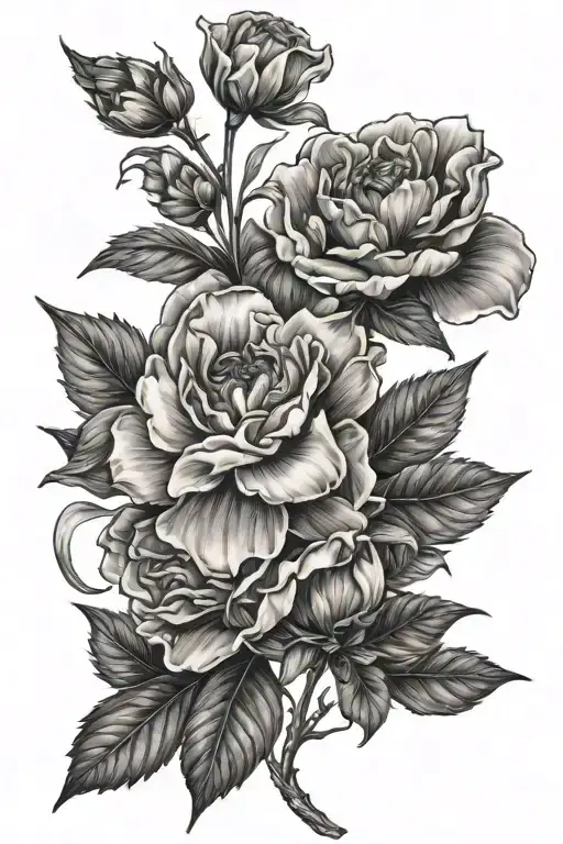 Heavenly Light Shining Down On A Garden Of July Birth Flowers