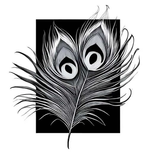 Music Heart Peacock Feather Swirls