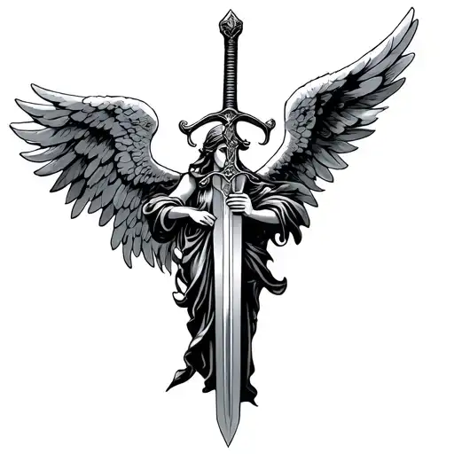 You Are My Angel Holding A Sword