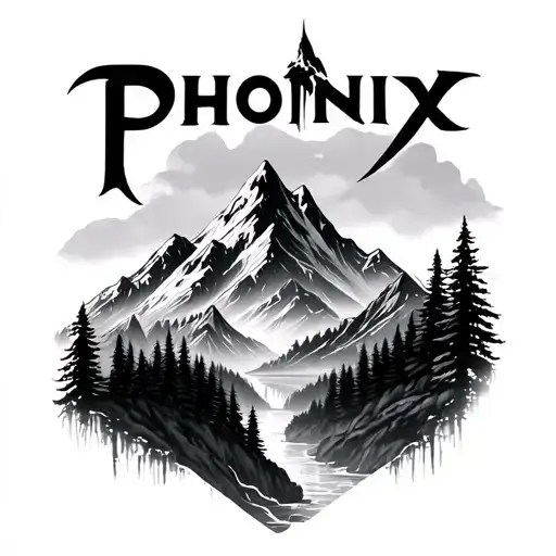 Phonix Mountain Cascade And Forest