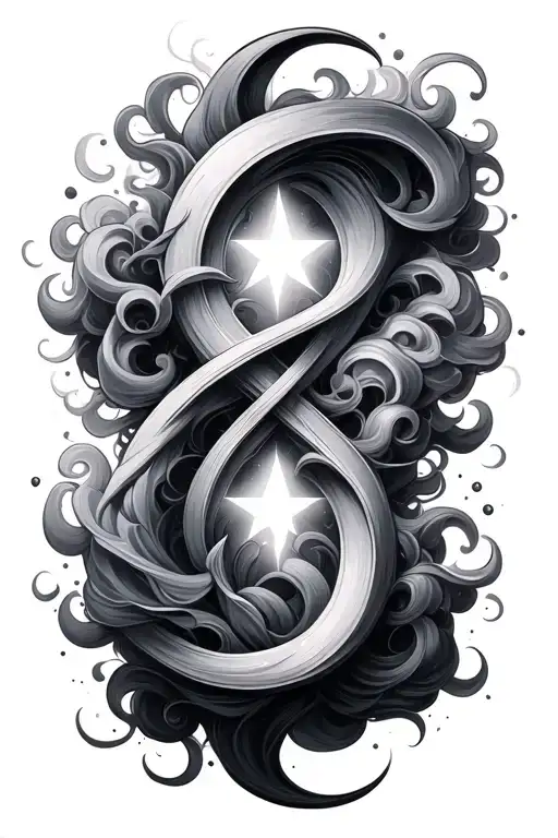Cancer And Aquarius Zodiac Star Signs Cloud-smoke Like Patterns Around Them