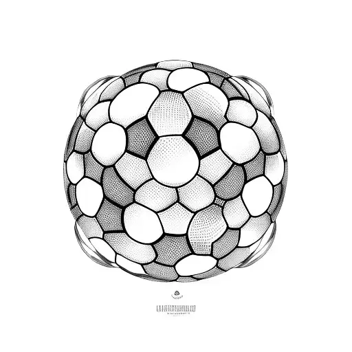 A Soccer Ball Surrounded By Poetry Lines