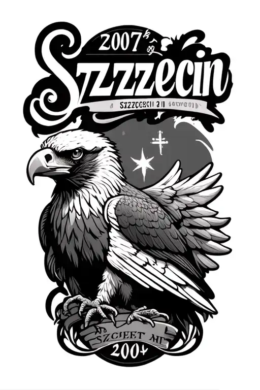 Birthdate 2007 With Crossroads Saying Szczecin And An Eagle