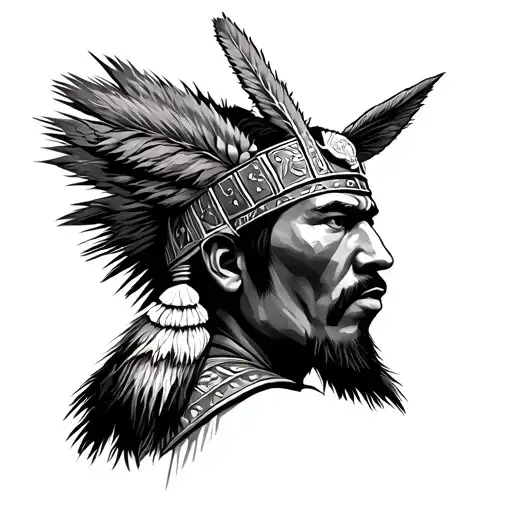 Zulu Warrior Prince With Animal Fur Headdress Crown