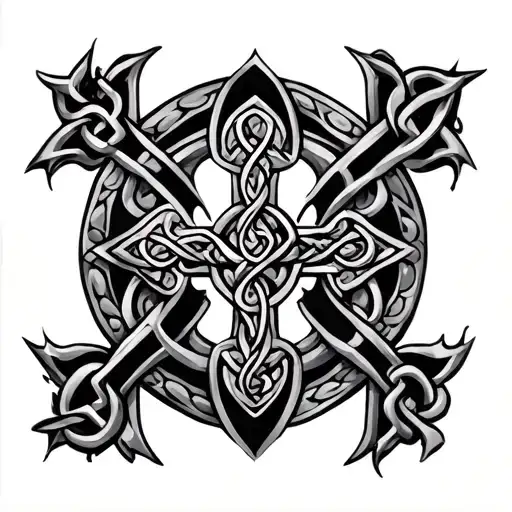 Celtic Cross And Ying