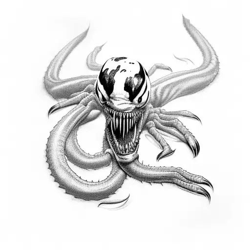 Venom Crawling Out Of A Dark Alleyway