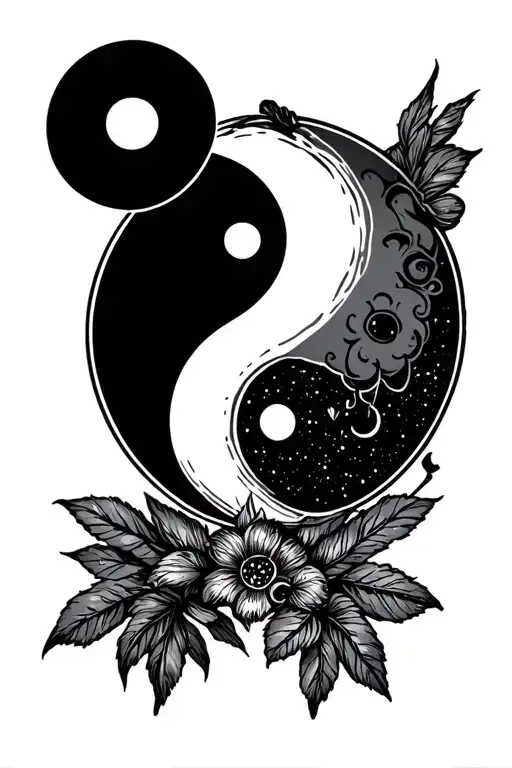 Ying Yang Peace And Love Gemeaux Singe Anarchiste
