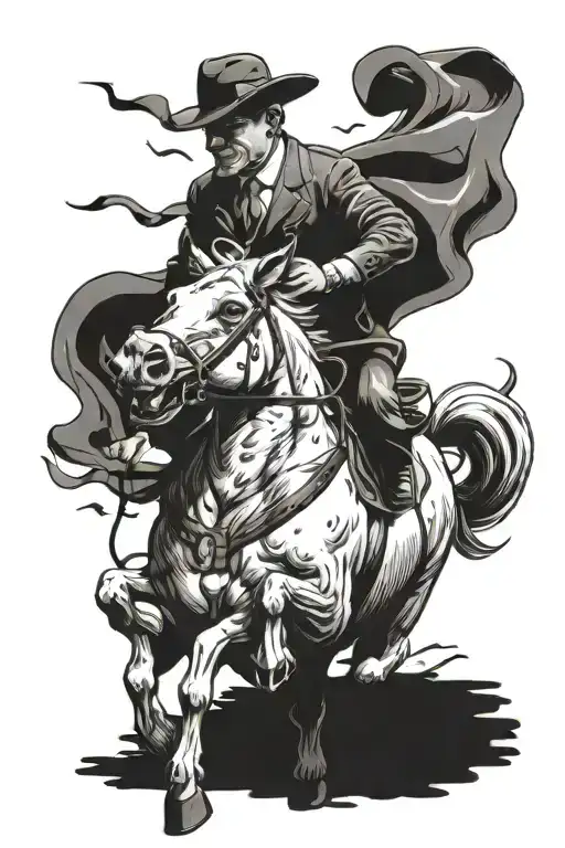 Uni Pig Riding A Horse