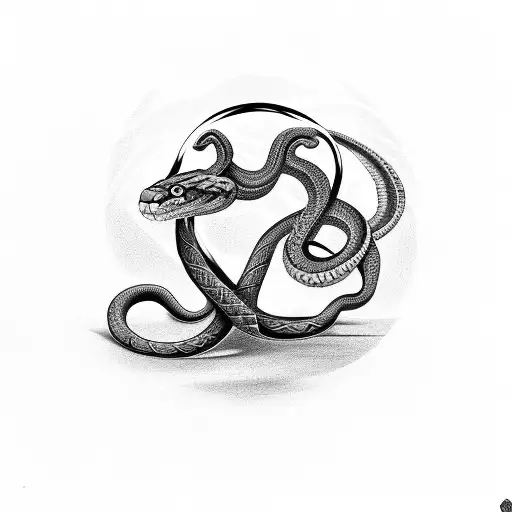 Snake Around Hourglass