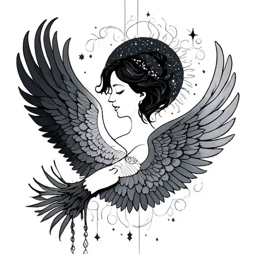 Niece Aunty Virgo Scorpio Moon Sun Peace Heaven Wings