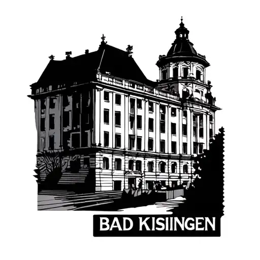 Stamp With A Famous Building From Bad Kissingen