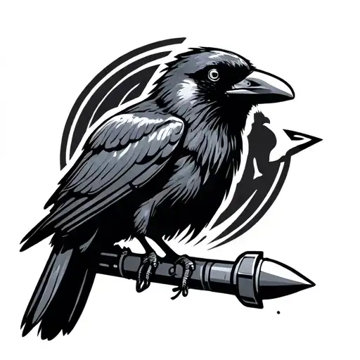 Crow With Rocket