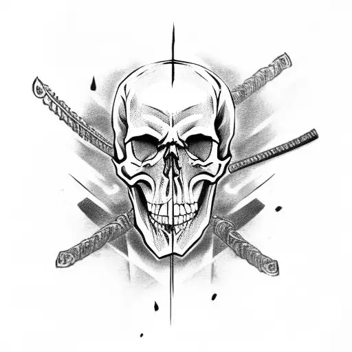 Skull With Samurai