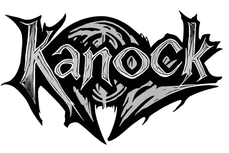 Word 'Kanock' Written