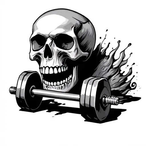 Skull And Dumbbell Transformed
