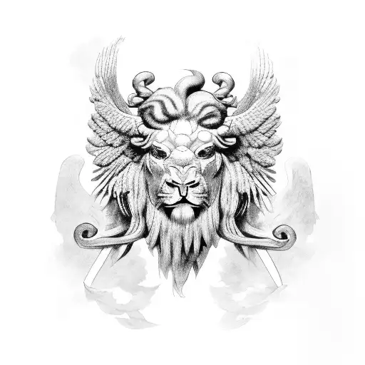 Ox Lion Man Eagle 4 Headed Angel