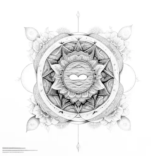 Mystical Moon Phases Intertwined With Delicate Floral Patterns