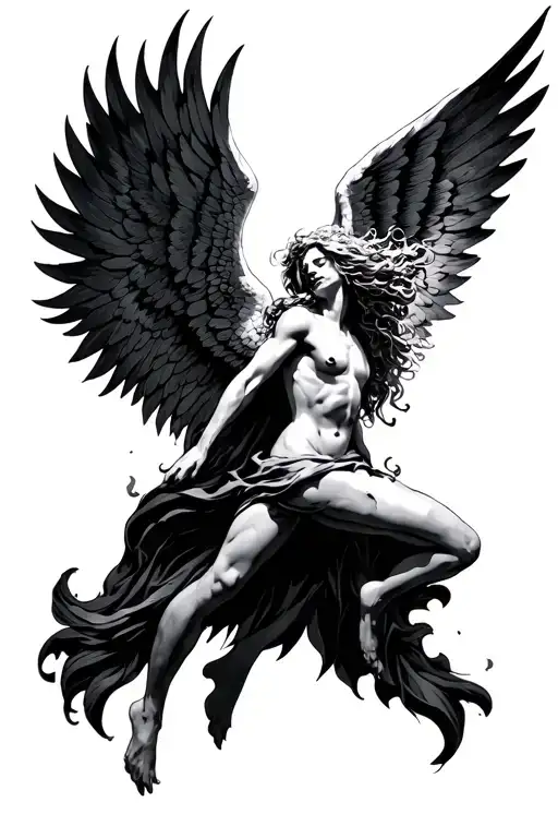 Good And Evil Angel Falling