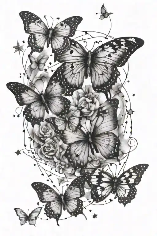 Butterflies And Sagittarius Constellation