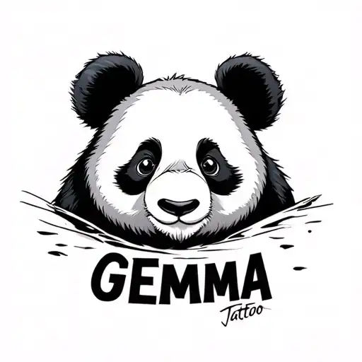 Panda With The Name Gemma