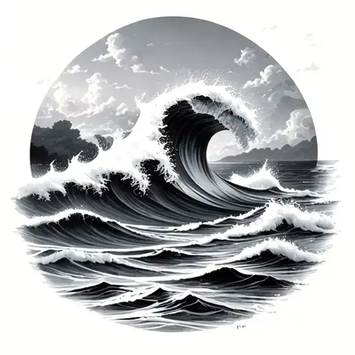 Nature Ocean Waves Crashing In The Background