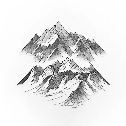 A Majestic Mountain Range With A Hidden Hiking Trail Leading To A Breathtaking View