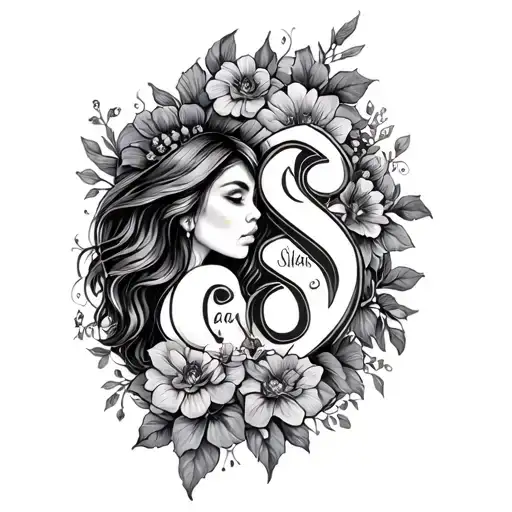 Create Me A Totoo With The Initials Of My Children Silas And Shania