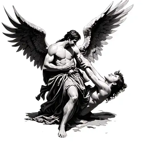 Jacob's Struggle With The Angel Dechu