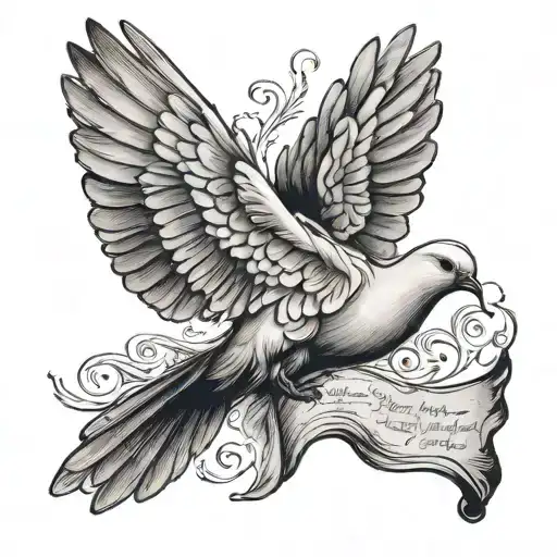 Dove With Bible Verse
