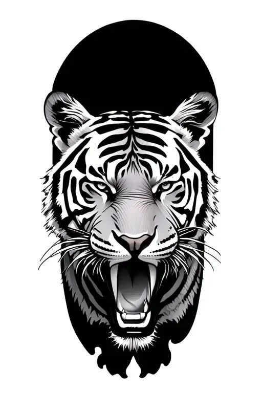 Tiger Crushing Laptop The