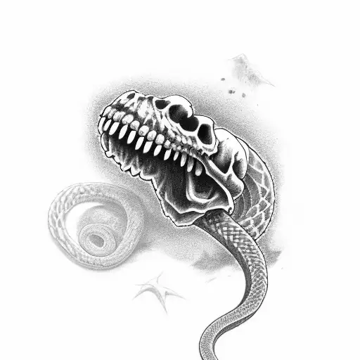 Scary Snake Skull
