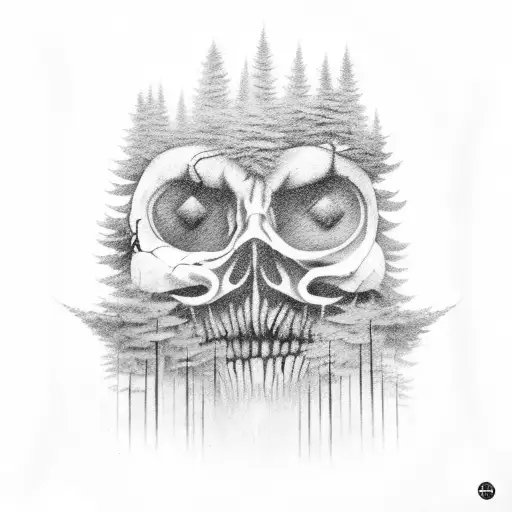 An Eerie Forest Scene With Hidden Serial Killer Symbols