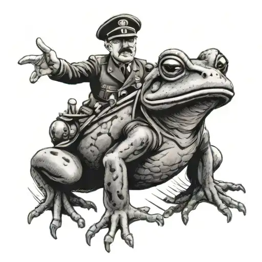 Hitler Riding A Frog