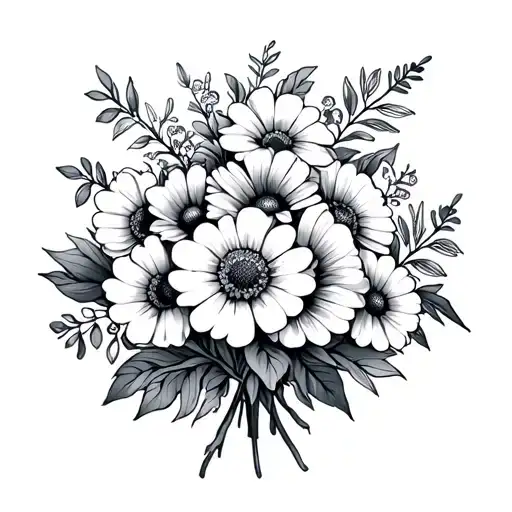 Bouquet With Birth Month Flowers