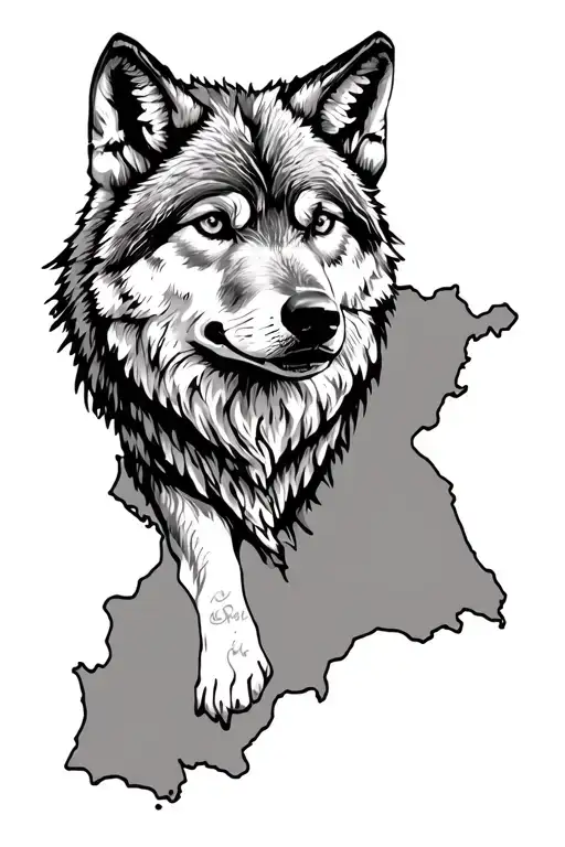 Lebanon With Wolf On The Map