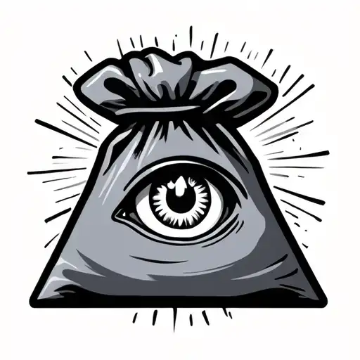 Triangle With Eye Money Bag