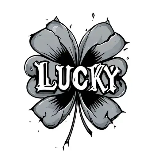 The Letters 'Lucky' Broken