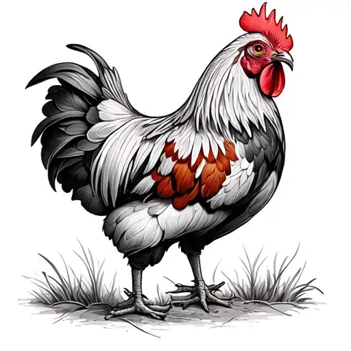 Simple Hen And Rooster