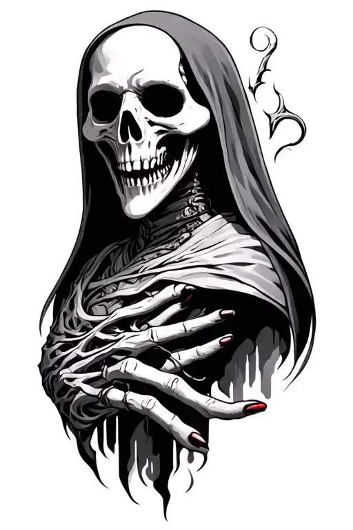 Death Eater Tattoo On Bacm Of Hand