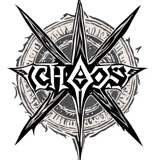 The Word Chaos With The Symbol Underneath