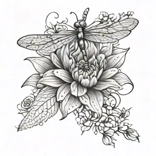 Dragonfly Lilly Rose Sunflower