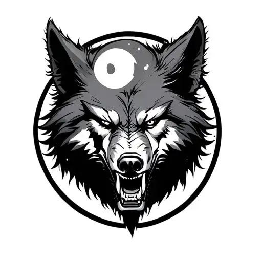 Werewolf With Moon