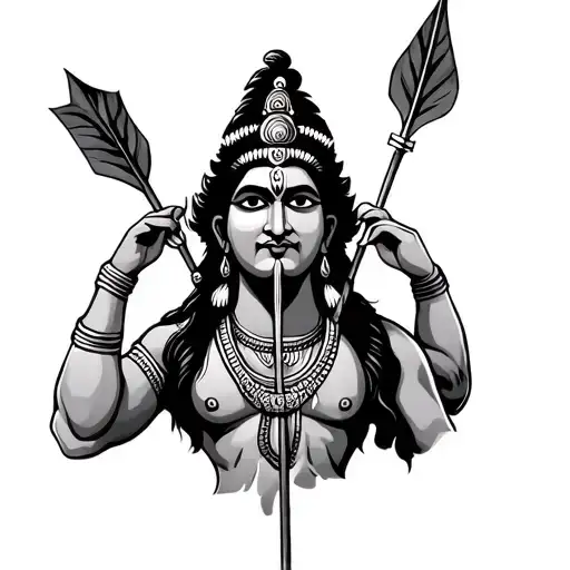 Jai Shree Ram With Arrow Piercing